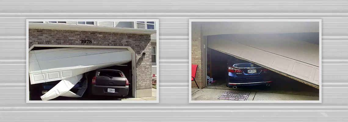 Repair Commercial Garage Door Got Hit By A Car in Burbank, Illinois